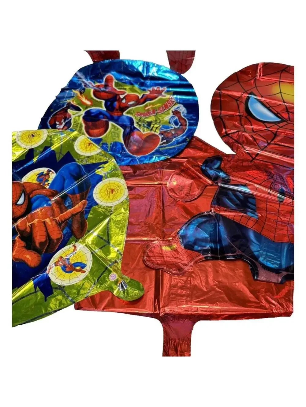 7pc Set Spiderman Foil Balloons - Birthday Party Decoration Superhero Theme